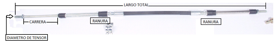 Sujeción de funda con tuercas en ambos lados